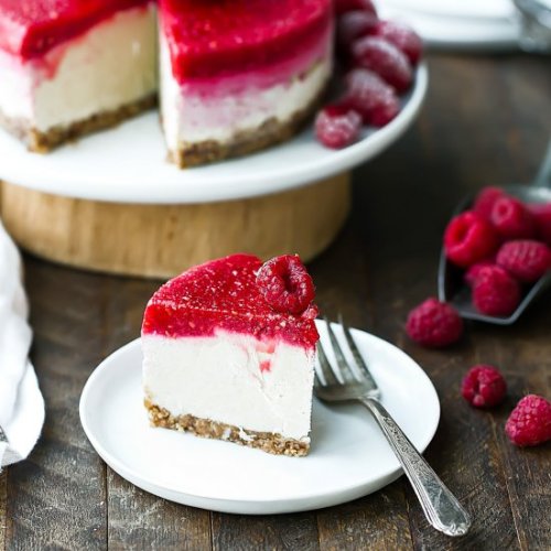 -=- VEGAN RASPBERRY CHEESECAKE