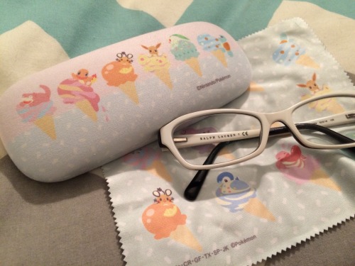 My glasses case is Pokemon ice cream cones :0 Found in the Pokemon center in Tokyo.