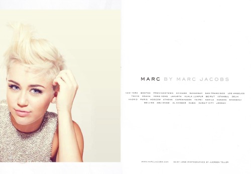 Miley cyrus for Marc Jacobs