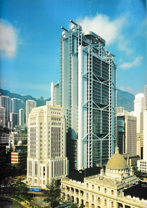 Hongkong & Shanghai Banking Corporation Headquarters. Designed by Sir Norman Foster 1979 - 1983,