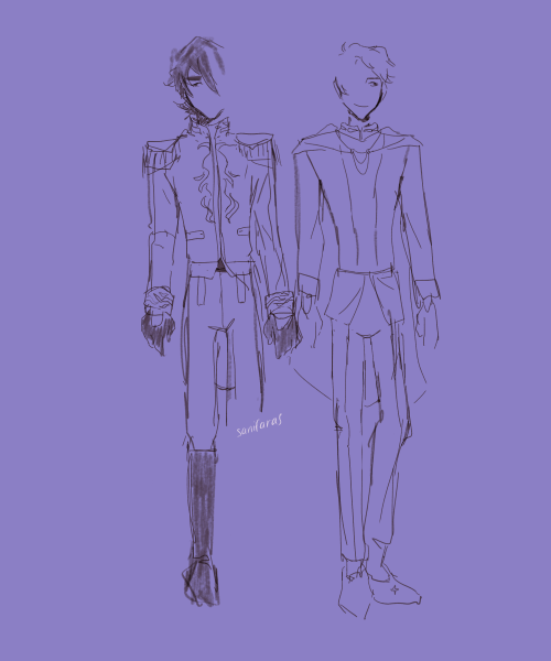 sanifaras: i wanted to draw their outfits for the cinderella au and then-