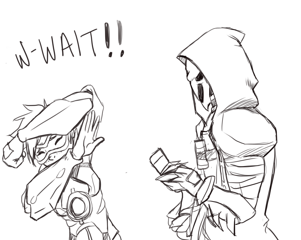 honey-blush:  I realized something while drawing Reaper….. why does he have shotgun