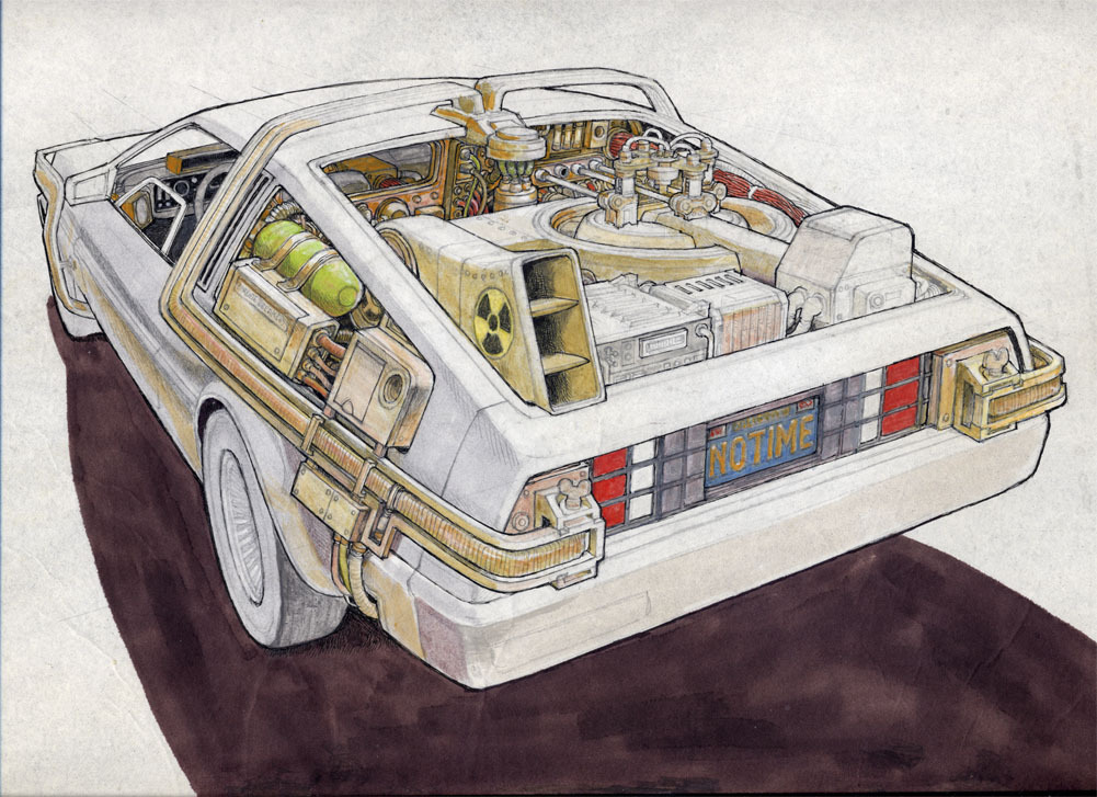rocketumbl: BTTF  De Lorean Ron Cobb 