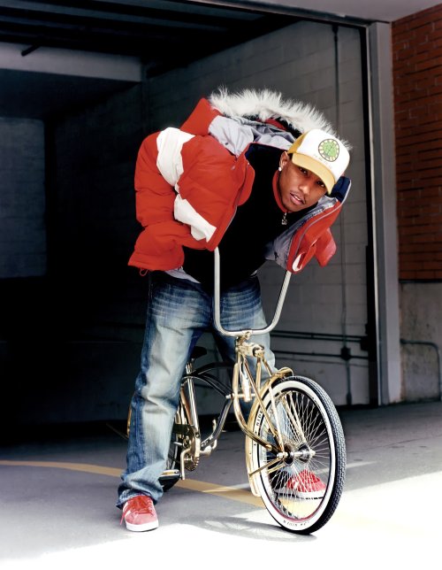 marcoszks: Pharrell with his gold lowrider bike. Circa, 2003. Photo by Steve Carty