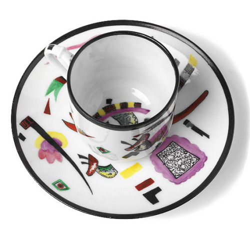 Wassily Kandinsky, Cup and Saucer, 1921-23. State Porcelain Factory, St. Petersburg. Via National Ga