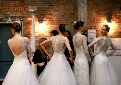 dustjacketattic:  Monique Lhuillier Bridal Spring 2015 | the lane 