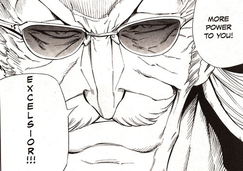 darkmajor: immaevilspacewhale:  kuroganemoofin:  Oh cool a manga that Stan Lee helped with Lets see what its like…. Stan why  Stan is also the main villain   What a national treasure he is. 