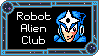 Robot alien stamp