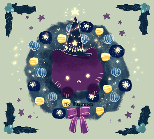 nkim-doodles:Night Cat’s Holiday.