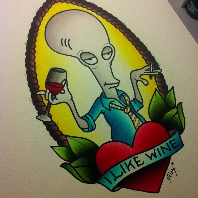 alexstrangler:  I like cartoons. Deal with it. #roger #americandad 