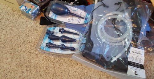 theadventuresofaandk: Somebody certainly got a lot of enema-related supplies for Christmas, didn&rsq