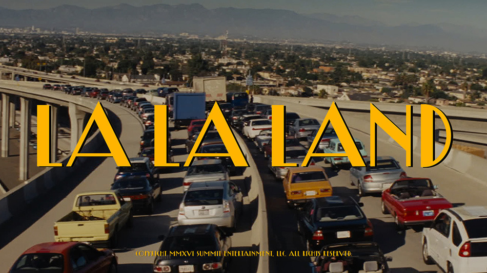 downfalldreams: La La Land title cards designed by SHINE Studios