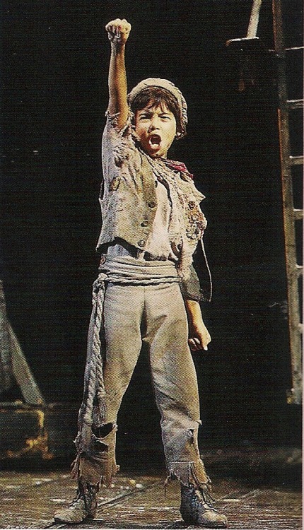 southerncalcosette:Ryan Rumbaugh as Gavroche in the 3rd National Tour of Les Miserables.