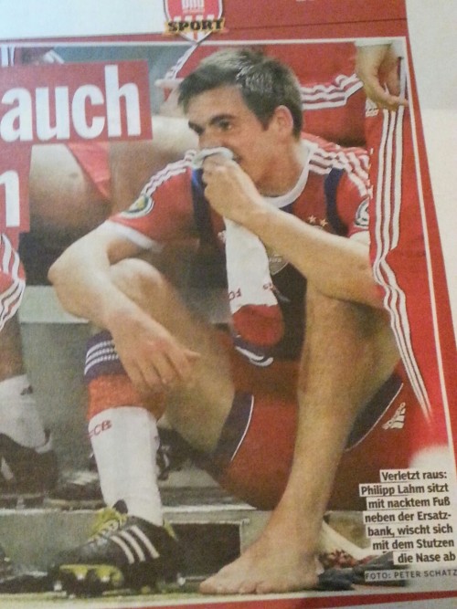 sexysoccersocks:  Philipp Lahm sniffs his own soccer socks :-)  manly….