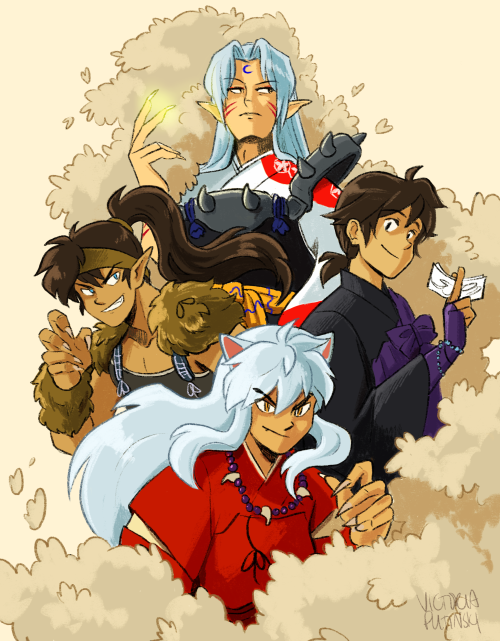 incaseyouart:  Inuyasha re-draw!! It really is such an effective way to see and feel progress! The original was published Jan 1st 2016, so it’s been a bit more than four years. The OG was done traditionally with markers and ink, and the reboot with