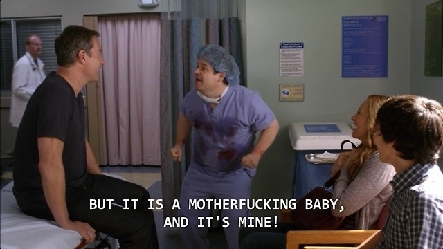 cumberbitchsandwich:  inwhatgalaxy:  An appropriate response to having a child  This