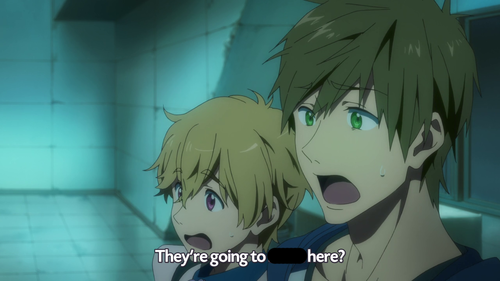 kirklanded:  kirklanded:  kirklanded:  kirklanded:  kirklanded:  kirklanded:  kirklanded:  what if you censored out the word ‘swim’ every time it’s said in free!  im gonna do it   its only been 30 seconds fuck me   NO LITTLE SHOTA MAN DONT DO IT