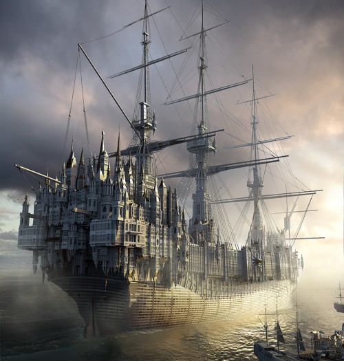 steampunktendencies:  Victorian mega-ship by Mitchell Stuar … Welcome to Steampunk Tendencies Join us on telegram : https://t.me/steampunktendencies