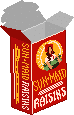 an open box of sunmaid brand raisins