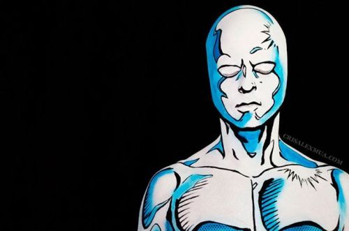 jaidefinichon:  Cosplay nivel pro-dios!! Silver Surfer - los 4 fantásticos.   