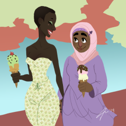 Wocinsolidarity:  Mistercoventry:  Lesbians And Ice Cream  This Is So Adorable. C’mon,