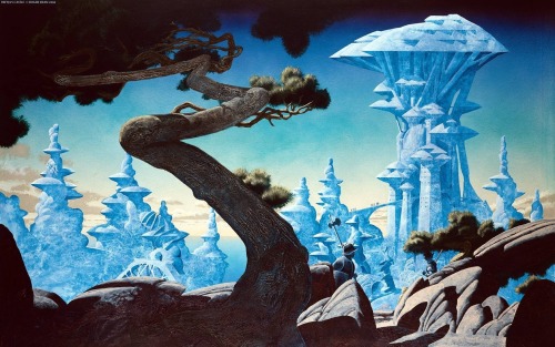 manfrommars2049:“Freyja’s Castle” - Roger Dean (1987) via ImaginaryWorlds