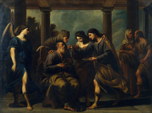 Tobias Heals His Blind Father, Andrea Vaccaro, ca. 1640