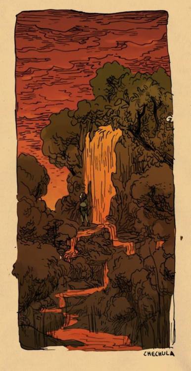 chechula:last five inktober days is for Tolkien landscapes serie- The Lord of the Rings: The Two Tow