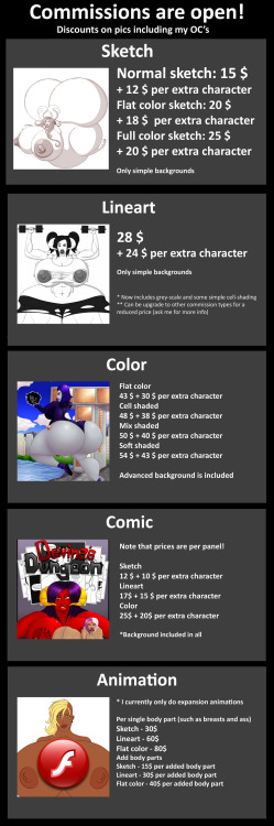 zarike:  Commissions are open! New colored sketches! Commissions are open!Now with new colored sketches for a cheap price! I would love to draw you a pictureMake sure you check out my cheap comic commission deal http://www.furaffinity.net/view/18462364/Al