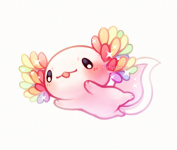 fluffysheeps:A lil lotl full of pride!! 🏳️‍🌈