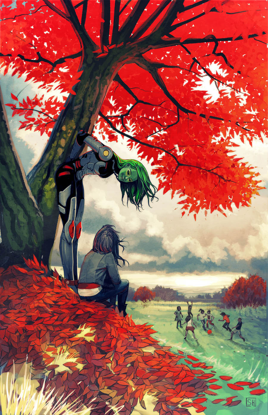 stephanie-hans:  and here’s the new alt-cover of the next Guardians of the Galaxy