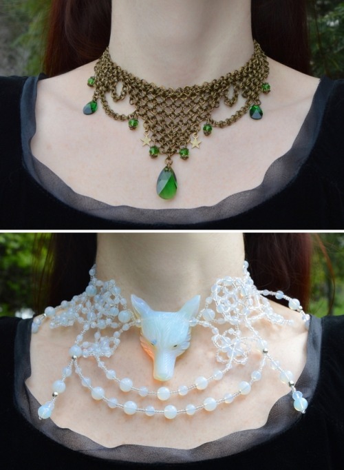 starfleek: sosuperawesome: Chokers and Necklaces by Herisson Rose on Etsy See our ‘jewelry&rsq