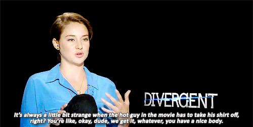 mileselgort: Shailene Woodley and Theo James talk about their intimate scene in Divergent.