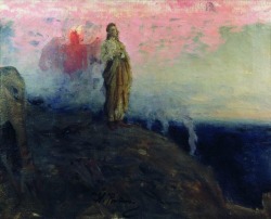 redeemerofmen:Follow Me, Satan (Temptation of Jesus Christ) by Ilya Repin