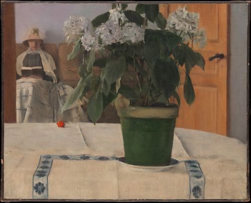 Fernand Khnopff. Hortensia. 1884. Oil on canvas. Metropolitan Museum of Art, New York.