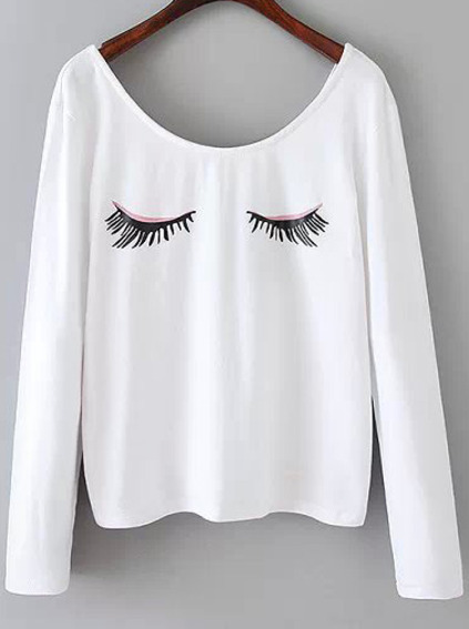 eyelash shirt by romwe