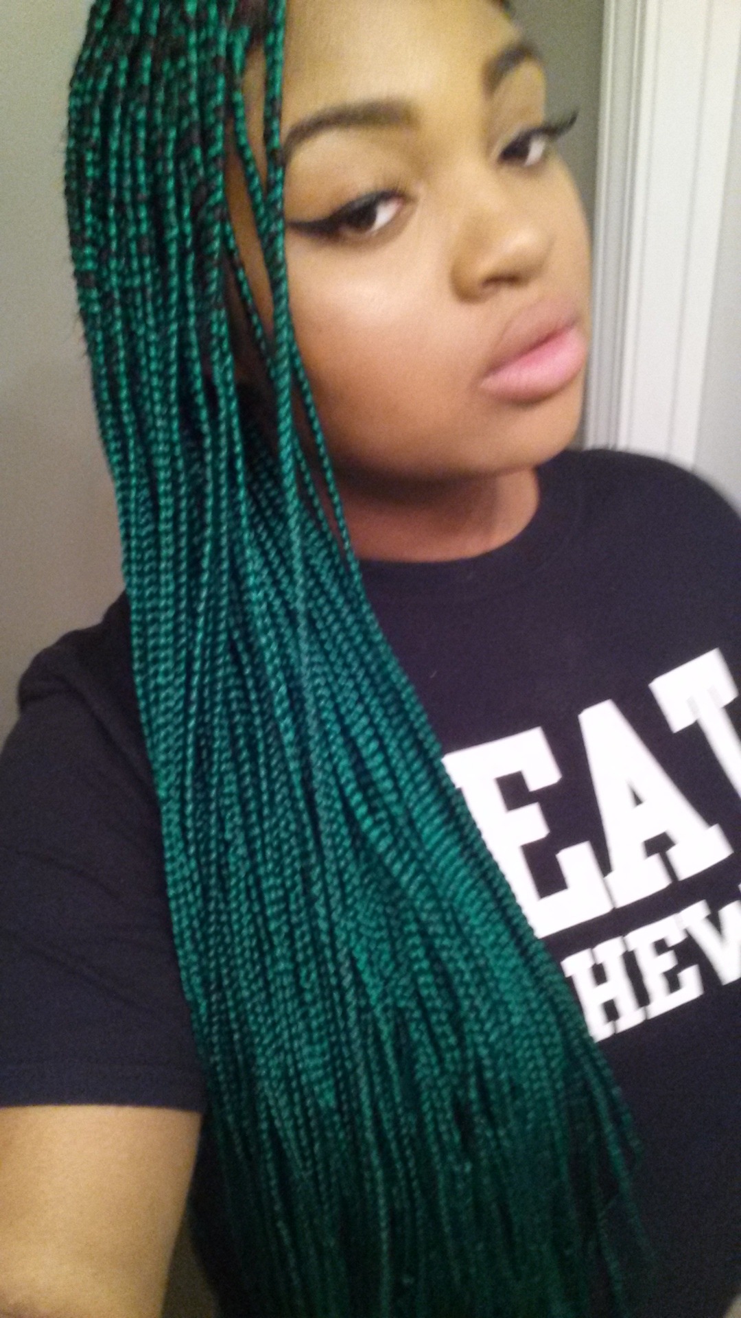 I LOVE Box Braids ! — Green box braids