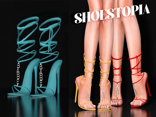 shoestopia:Shoestopia -  Rosa High Heels for The Sims 4+10 SwatchesFemaleSmooth WeightsMor