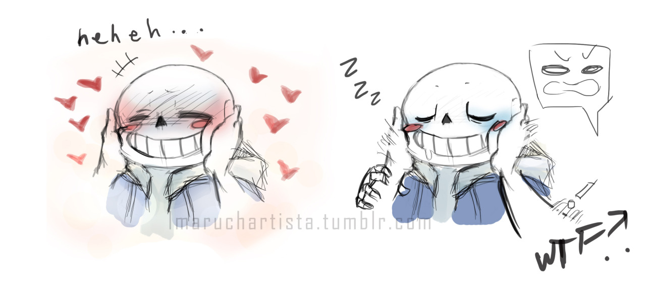 Cross Sans/X chara Blue_brush - Illustrations ART street