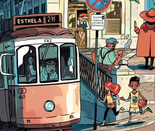 faitherinhicks: sbosma: A big drawing of the city of Lisbon, Portugal, which I did for Light Gray Ar