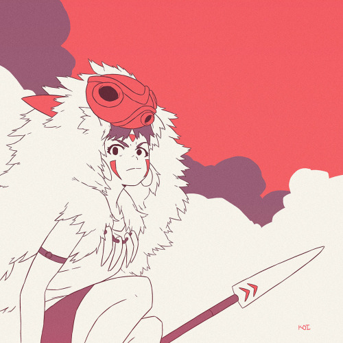 koi-carreon:San, Princess Mononoke for today. #KoRiandraws