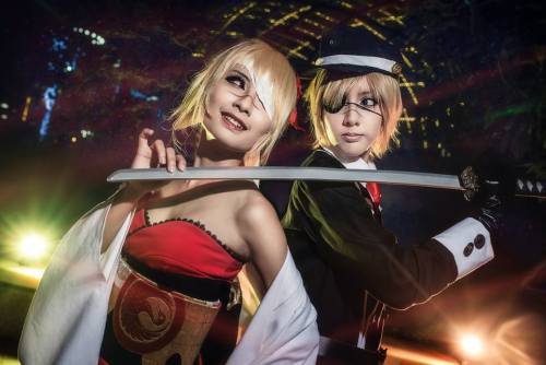 VOCALOID cosplay ~Karakuri Burst~ Kagamine Len by Meiji Greenie Kagamine Rin by Seiran Kisaragi 