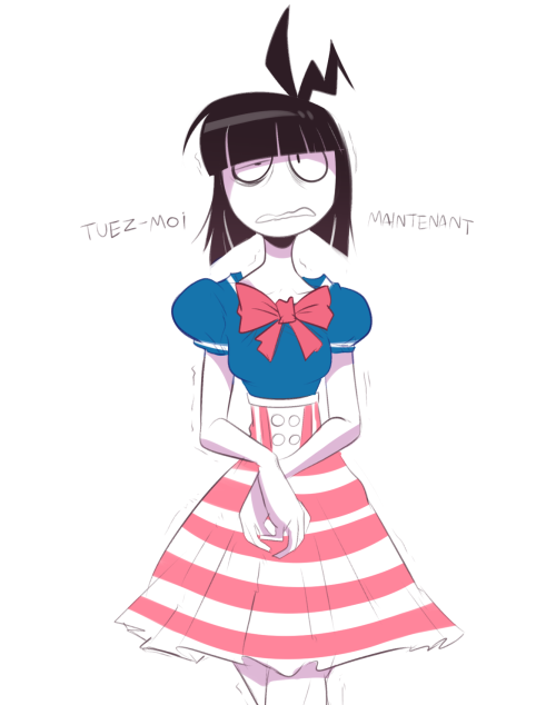 kindahornyart:  And back to our regular creepy girl content. 