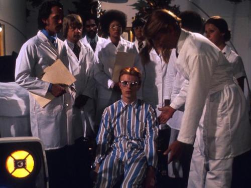 majortomwashere:Behind The Scenes: David Bowie as Thomas Jermone Newton in The Man Who Fell to Earth