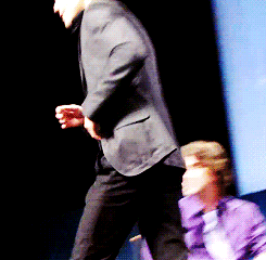 paulwelsey:  Paul Wesley jumping off stage