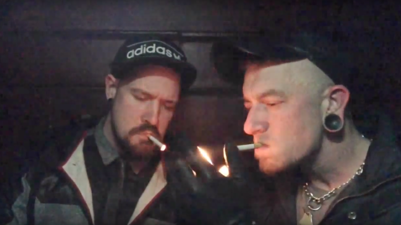 theoriginalsmokepunk:  SMOKEPUNK sharin’ a smoke with a bro before getting nasty.