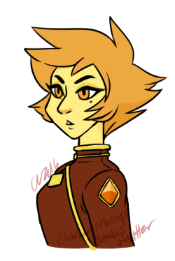 btw here’s a brief one-time appearance character I drew from last night that I ended up falling in love with because I drew her too good. She’s Honey Topaz.