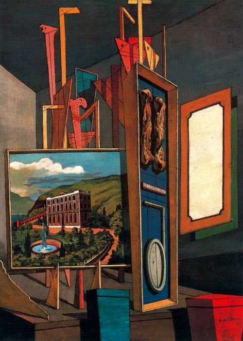 artist-dechirico: Vast metaphysical interior, 1917, Giorgio de ChiricoMedium: oil,canvas