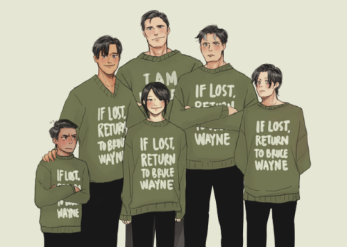 cooki-dough:nanadrawsrobins:The Waynes x Sweater yes