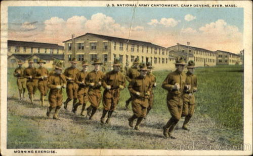 Camp Devens (Massachusetts, 1917).  This military camp was used as a reception centre and for traini